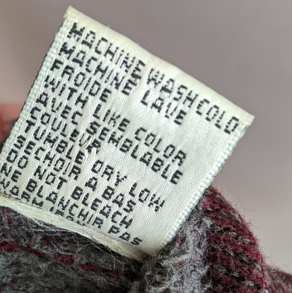 Vintage 90s Mod O Doc Top Burgundy Long Sleeve Fleece Interior - Picture 7 of 8